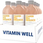 Vitamin Well ENHANCE Appelsiini -vitamiinivesi, 500 ml, 12-PACK