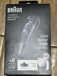 Braun Professional Beard Trimmer Series 7 With 8 Barbering Tools Precision BNIB