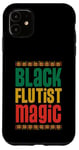 Coque pour iPhone 11 Flûtiste noire magique style africain noir fière flûtiste