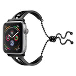 Apple Watch Series 5 44mm strassikoristeinen kellonauha - Musta