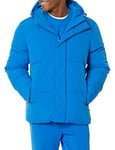 Amazon Essentials Doudoune à Capuche mi-Longue en Polyester recyclé (Grandes Tailles Disponibles) Homme, Bleu Vif, XL