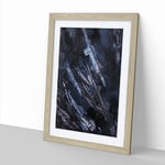 Wild Ways In Abstract Modern Framed Wall Art Print, Ready to Hang Picture for Living Room Bedroom Home Office Décor, Oak A3 (34 x 46 cm)