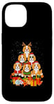 iPhone 14 Cavalier King Charles Spaniel Merry Christmas Tree Lights Case