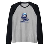 Board Ninja Snowboard Ninja Snow Rider Snowboarding Raglan Baseball Tee