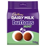 Cadbury Dairy Milk Mint Chocolate Giant Buttons Bag 110g(Pack Of 3)