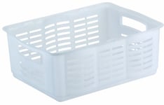 CURVER | Panière à Linge MM 8L, Transparent, Baskets, 35,1x25,1x15,6 cm