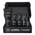 Tiege Hanley Advanced Skin Care Routine for Men with Eye Cream| Skin Care System Level 2 | Face Wash, Scrub, Two Moisturizers and Eye Cream | Made in USA | 30 Day Supply