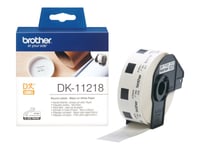 Brother Dk-11218 - Svart På Vitt - Rulle (2,4 Cm) 1000 Stk (1 Rulle/Rullar X 1000) Etiketter - För Brother Ql-1050, Ql-1060, Ql-500, Ql-550, Ql-560, Ql-570, Ql-580, Ql-650, Ql-700, Ql-720