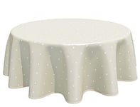 Home Direct Nappe Toile cirée PVC Ronde 160 cm Étoiles, Beige