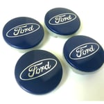 F03 - 54MM 4-pack Centrumkåpor Ford Silver one size