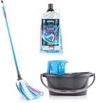 Minky 3 in 1 Power Clean Strip Mop with 1 Extra Refills and Bucket & Wringer