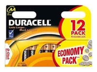 Duracell 5000394203334, Kertakäyttöinen akku, AA, Alkali, 1,5 V, 12 kpl, Musta, Pronssi