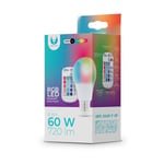 Forever LED-lampe E27 A60 RGB med fjernkontroll