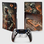 Sticker Pour La Ps5 Black Ops 6, Autocollant Ps 5 Gaming, Console Et Manette, Edition Slim Disque Skin Cod (1 Manette)