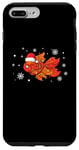 iPhone 7 Plus/8 Plus Gold Fish Wearing Santa Hat Snowflakes Christmas Lights Case