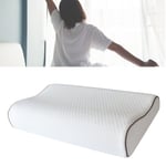 Slow rebound memory foam -tyyny, kaulanikama, muistityyny, valkoinen aaltoileva ruudullinen kahviside, 50x30x10cm