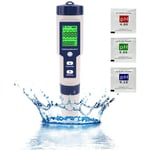 Ph-mètre Testeur PH Electronique, Testeur Eau Piscine 5 en 1 avec Rétro-éclairage, PH/TDS/EC/Salinité/TempmèTre avec ATC, PH Metre Haute Précision de