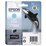 Epson T7605 - 26 ml - cyan clair - originale - blister - cartouche d'encre - pour SureColor P600, SC-P600