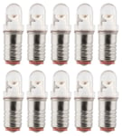 E5 LED-lamppu kynttelikköön, 12 V DC, 0,3 W, 10 kpl