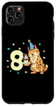 Coque pour iPhone 11 Pro Max Je suis 8 avec lynx - anniversaire enfant 8 ans