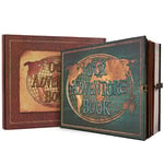 Our Adventure Book Album Photo Scrapbooking 180 Pages,Album Vintage Avec Fermeture,Couverture GaufréE En 3d,Adventure Book Albums De Voyage Pour Anniversaire,Mariage,Saint-Valentin（Bleu）