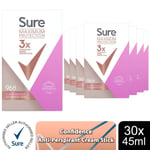 Sure Women Maximum Anti-Perspirant Deodorant Cream Stick Confidence 45ml, 30 PK