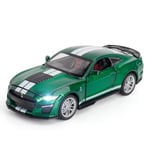 1:32 Mustang Shelby GT500 metalliseos Urheiluautomalli Diecast & Leluajoneuvot Metalliautomalli Simulaatiokokoelma Lasten Lelu Lahja