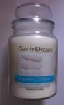 DAINTY & HEAPS CLEAN COTTON LARGE SCENTED CANDLE 20oz