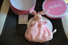 doudou neuf kaloo marionnette petite rose le lapin rose dans un coffret a offr