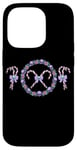 Coque pour iPhone 14 Pro Couronne de Noël gothique pastel avec tête de mort, canne à sucre d'orge, esthétique