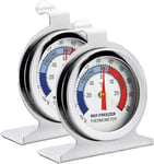 Fridge Thermometer Refrigerator Thermometer,INRIGOROUS Pack of 2 Stainless Stee