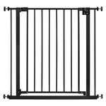 WOLTU Baby Gate, Stair Gate, Safety Gate for Baby and Dog, Pressure Mounted Gate for Stairs and Doorway, Swing Open in Both Directions, Metal Safety Barrier for Openings 75-87cm, Dual Locking, Black