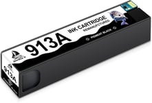 913A Noir Cartouche pour HP 913A,Non affecté par la Mise à Jour,Compatible pour HP PageWide MFP 377dw 377dn 477dw 477dn 352dw 352dn Pro 452dw 452dn 552dw 577dw 577z P55250dw P57750dw(1BK)(Q135)