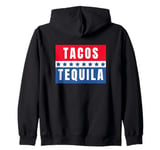 Funny Tacos and Tequila Presidential Election 2024 Parody Zip Hoodie