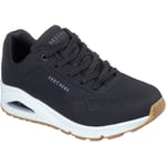 Skechers (GAR73690) Ladies Sports Uno Stand On Air in Black and White Size 2-8