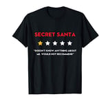 Funny Secret Santa One Star Rating Office Christmas Party T-Shirt