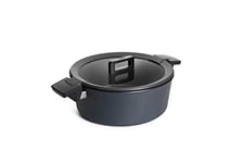 Woll Concept Plus Casserole avec Couvercle inductif Ø 28 cm, 10,5 cm de Haut 5,5 l Compatible avec Tous Les Types de plaques de Cuisson Aluminium Passe au Four jusqu'à 250° Anthracite