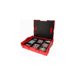 fischer - L-BOXX DuoPower + Vis - Mallette de 700 pièces - Assortiment de Chevilles DuoPower Multi-matériaux, vis à Bois et tirefonds