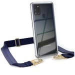 Mobile Chain for Samsung Galaxy A21s Adjustable Wide Case Chain Blue