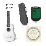 Reno RU150 Sopran Ukulele (Hvid) Startpakke