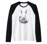 Alice in Wonderland - We're All Mad Here Rabbit Hatter Quote Raglan Baseball Tee