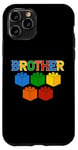 Coque pour iPhone 11 Pro T-shirt humoristique Brother Master Builder Bricks Blocks