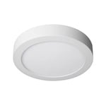 JANDEI - Plafonnier LED 12W, rond, lumière blanc chaud 3000K, boîtier en aluminium blanc mat, pour la maison, le bureau, le magasin.