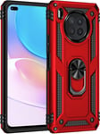 Cas De Téléphone Compatible With Huawei Nova 8i Case Mobile Phone Avec Bo Tier De Porteanneau Magnétique Protection Antichoc Compatible With Huawei Nova 8i Cell Phone Back Cover Color : Red