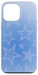 Coque pour iPhone 13 Pro Max Esthétique Aura Blue Star Cute Blue Gradient