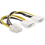 InLine 26628C Intérieur 0,15 m PCI-E (8-broches) 2 x Molex (4-broches), noir, blanc, jaune, câble d'alimentation