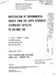 Investigation of environmental indices from the Earth Resources Technology Satellite