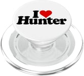 I LOVE HEART HUNTER NAME ON A TEE PopSockets PopGrip for MagSafe