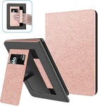 Ayotu Étui pour 6" Kindle 11e Génération 2024/2022 (Modèle: RS23CV/C2V2L3), avec Réveil/Veille Automatique, Housse de Support avec Dragonne et Fente pour Carte, Rose