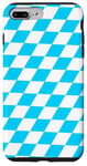 Coque pour iPhone 7 Plus/8 Plus Bleu et blanc - Motif losanges - Motif à carreaux bavarois